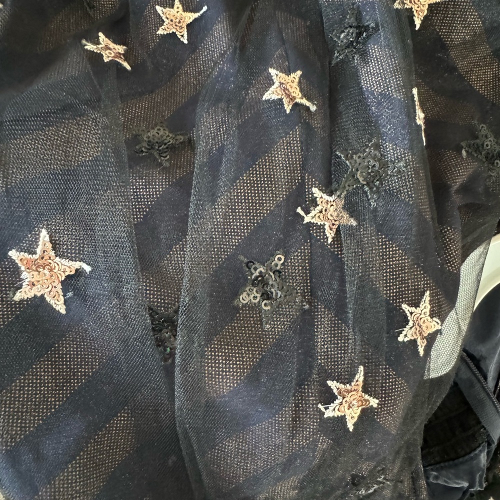 Hannah Banana Sequin Star Mesh Halter Dress - Picture 7 of 10